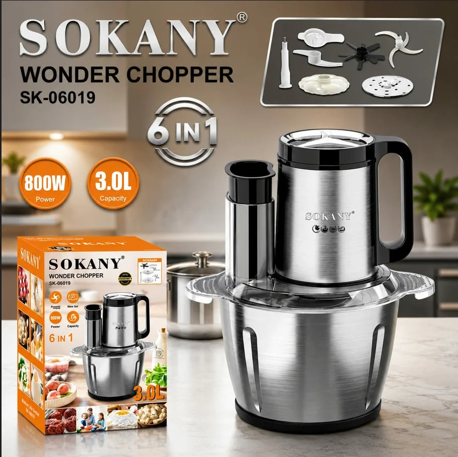 Sokany 6 in 1 Multifunction Food Processor - Image 2