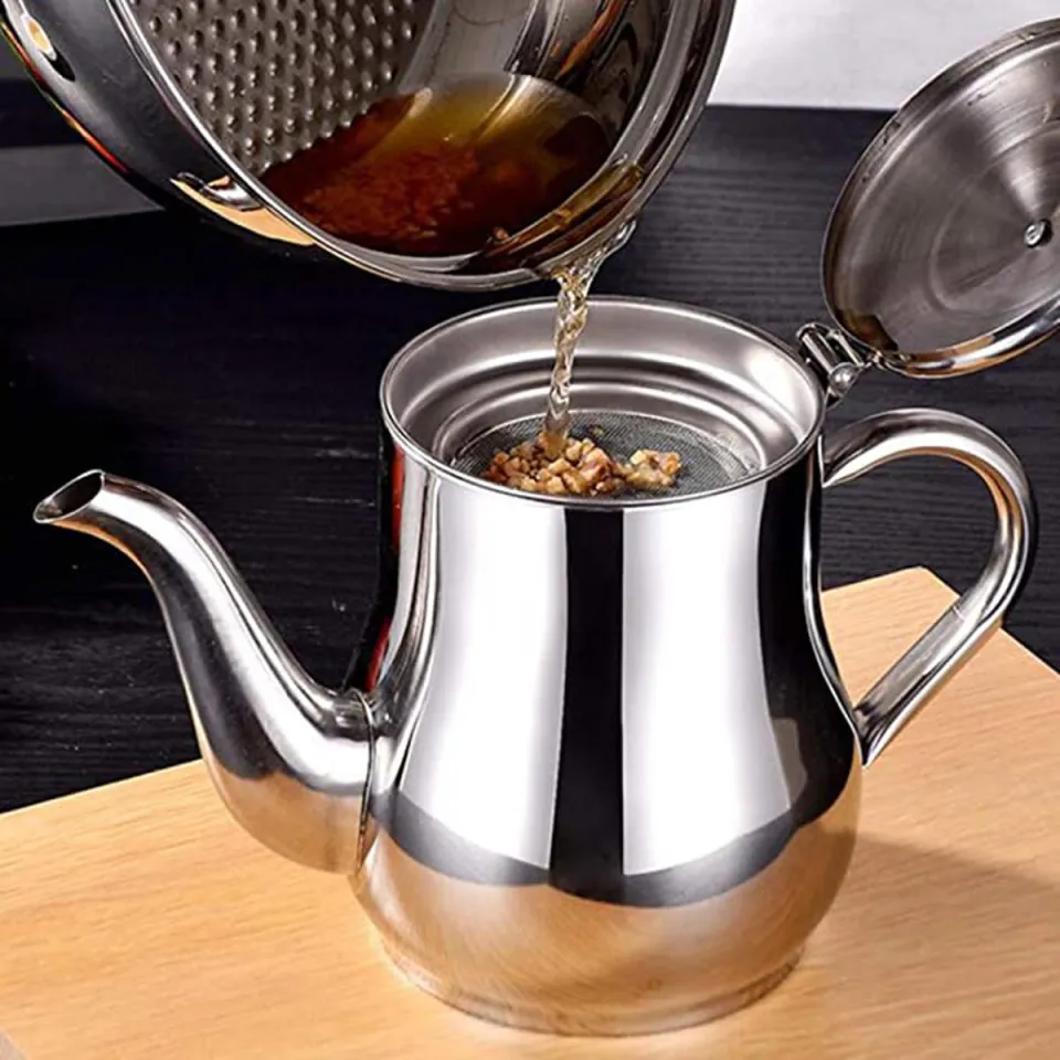 Premium 700ml Stainless Steel Oil Dispenser - Image 2